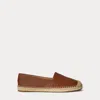 Ralph Lauren Cameryn Nappa Leather Espadrille In Brown