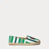 Ralph Lauren Cameryn Striped Jacquard Espadrille In Green