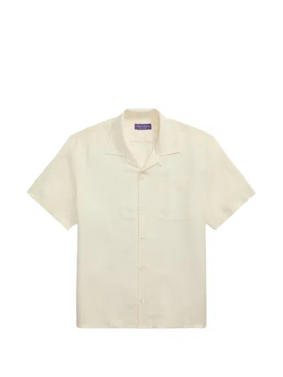 Ralph Lauren Camp-collar Pocket Shirt In White