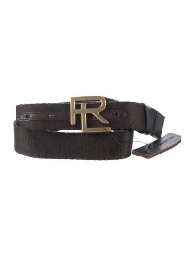 Pre-owned Ralph Lauren Canvas Belt In Brown