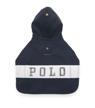 Ralph Lauren Canvas Hooded Polo Dog Raincoat In Blue