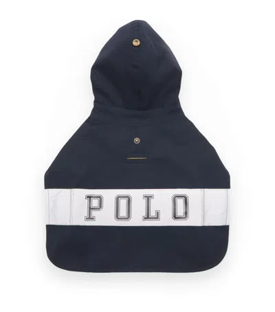 Ralph Lauren Canvas Hooded Polo Dog Raincoat In Blue