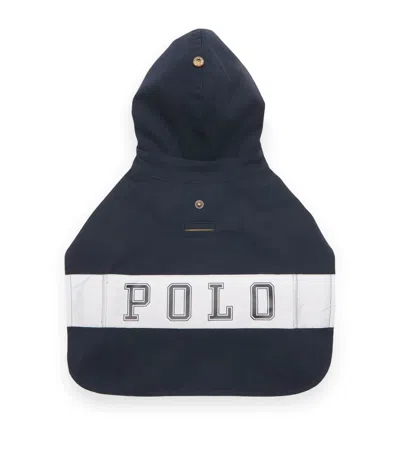 Ralph Lauren Canvas Hooded Polo Dog Raincoat In Blue