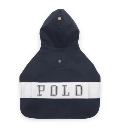 Ralph Lauren Canvas Hooded Polo Dog Raincoat In Blue