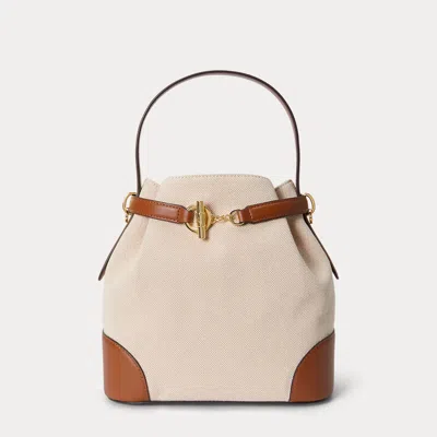 Ralph Lauren Canvas Medium Blaike Bucket Bag In Brown