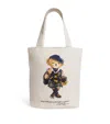 Ralph Lauren Canvas Polo Bear Tote Bag In White