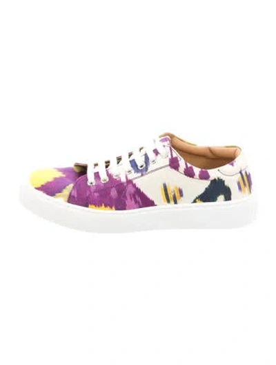 Pre-owned Ralph Lauren Canvas Printed Sneakers In Multicolor