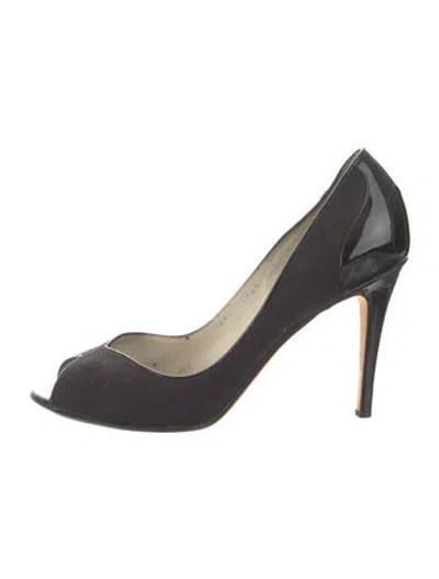 Pre-owned Ralph Lauren Canvas Pumps In Black