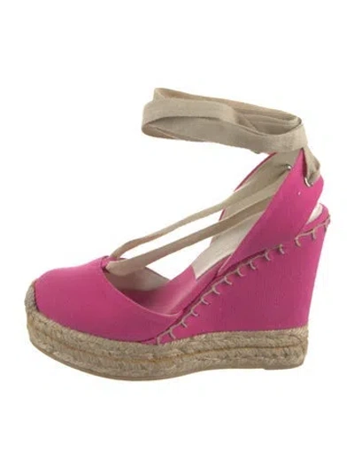 Pre-owned Ralph Lauren Canvas Pumps In Pink