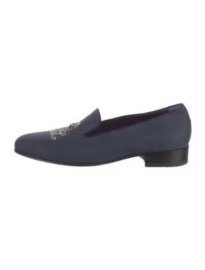Pre-owned Ralph Lauren Canvas Slippers In Blue