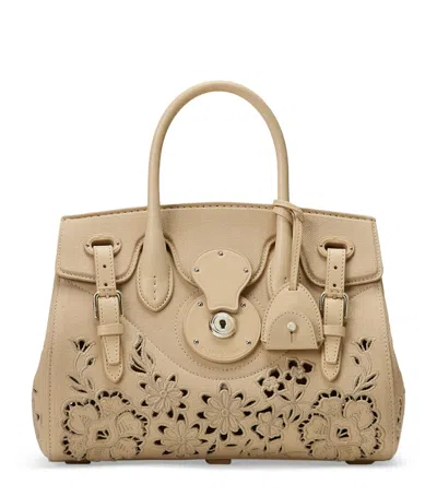 Ralph Lauren Canvas Soft Ricky 27 Top-handle Bag In Beige