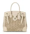 Ralph Lauren Canvas Soft Ricky 33 Top-handle Bag In Beige
