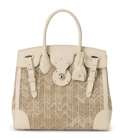 Ralph Lauren Canvas Soft Ricky 33 Top-handle Bag In Beige
