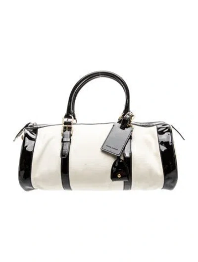 Pre-owned Ralph Lauren Canvas Top Handle Bag Vintage In Multicolor