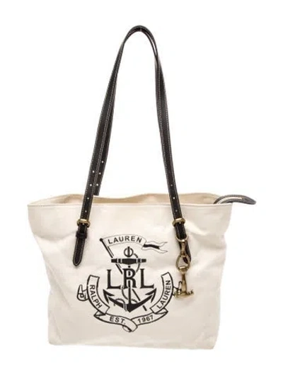Pre-owned Ralph Lauren Canvas Tote In Neutral