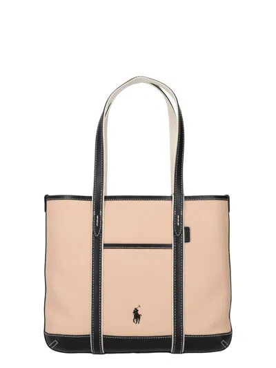 Ralph Lauren Canvas/leather Sm Shp Tte Tte Sma In Pink