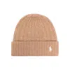 Polo Ralph Lauren Cable-knit Beanie Hat In Brown