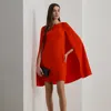 Ralph Lauren Cape Georgette Cocktail Dress