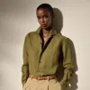Polo Ralph Lauren Capri Relaxed Fit Linen Shirt In Moss