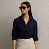 Polo Ralph Lauren Capri Relaxed Fit Linen Voile Shirt In Lux Navy