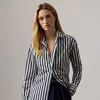 Ralph Lauren Capri Relaxed Fit Striped Cotton Shirt In Multi