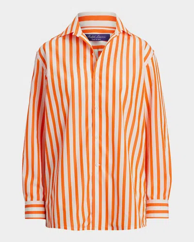 POLO RALPH LAUREN CAPRI RELAXED FIT STRIPED COTTON SHIRT