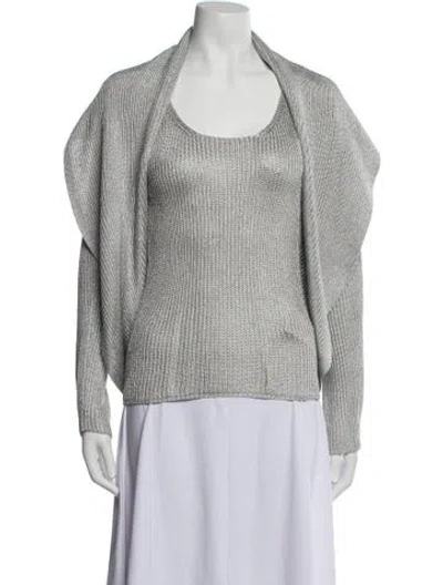Pre-owned Ralph Lauren Cardigan Set Set In Silver