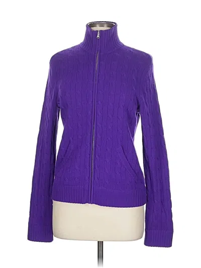 Pre-owned Ralph Lauren Cardigan Sweater In Purple