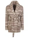 Ralph Lauren Patterned Belted Cardigan In Multi