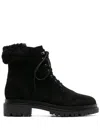 Ralph Lauren Carlee Shearling-trim Bootie In Black