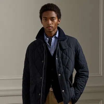 Ralph Lauren Carleton Quilted Down Jacket In Classic Chairman Navy In Blue