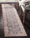 Ralph Lauren Carlingford Navy Power-loomed Rug, 2' X 10' In Navy/beige