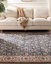 Ralph Lauren Carlingford Navy Power-loomed Rug, 5' X 8' In Navy/beige