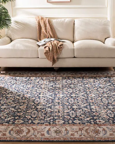 Ralph Lauren Carlingford Navy Power-loomed Rug, 8' X 10' In Navy/beige