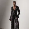 Ralph Lauren Carol Floral Devoré Satin Jumpsuit In Multi