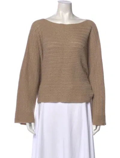 Pre-owned Ralph Lauren Cashmere Bateau Neckline Sweater In Neutral