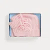 Ralph Lauren Babies'  Cashmere Beanie & Bootie Set In Pink