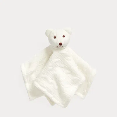 Ralph Lauren Babies' Cashmere Bear Lovey Blanket In White