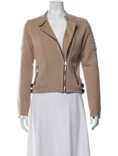 Pre-owned Ralph Lauren Cashmere Biker Jacket In Neutrals