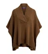 Ralph Lauren Cashmere-blend Cape Sweater In Brown
