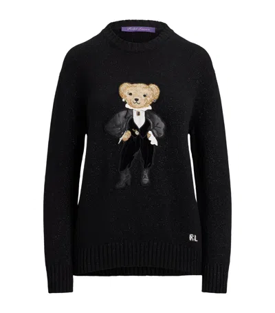 RALPH LAUREN CASHMERE-BLEND HOLIDAY POLO BEAR SWEATER