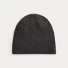Ralph Lauren Cashmere-blend Jersey Hat In Black