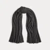 Ralph Lauren Cashmere-blend Jersey Scarf In Gray