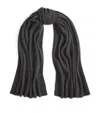 Ralph Lauren Cashmere-blend Jersey Scarf In Gray