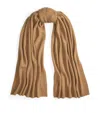 Ralph Lauren Cashmere-blend Jersey Scarf In Brown