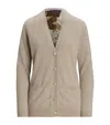 Ralph Lauren Cashmere-blend V-neck Cardigan In Brown