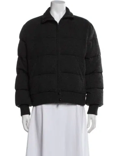 Pre-owned Ralph Lauren Cashmere Bomber Jacket In Gray