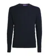 Ralph Lauren Cashmere Cable-knit Sweater In Blue