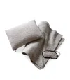Polo Ralph Lauren Cashmere Cable-knit Travel Set In Gray