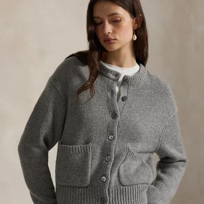 Ralph Lauren Cashmere Cardigan In Gray